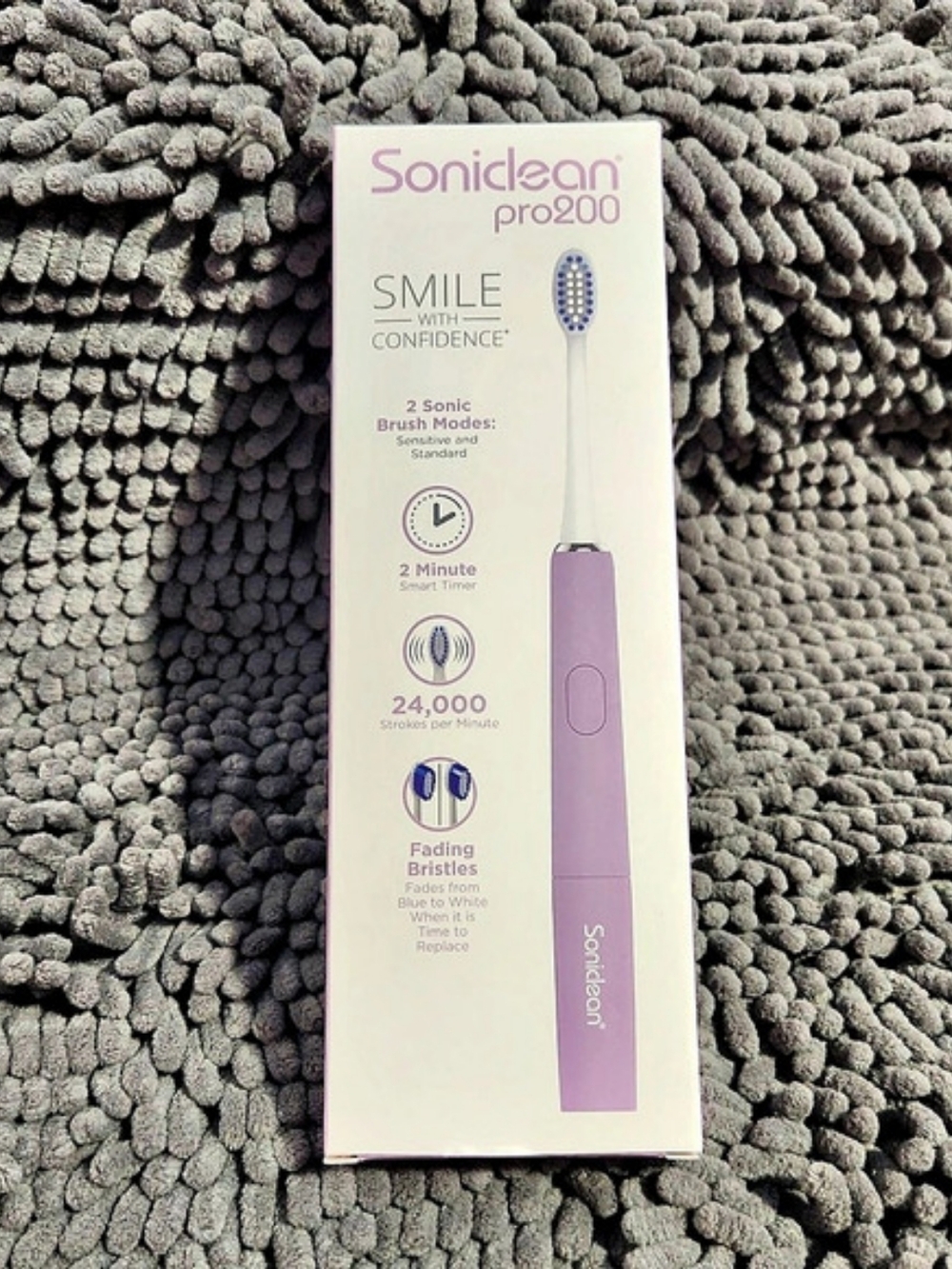 Soniclean Pro200 Electric Toothbrush Purple NWT